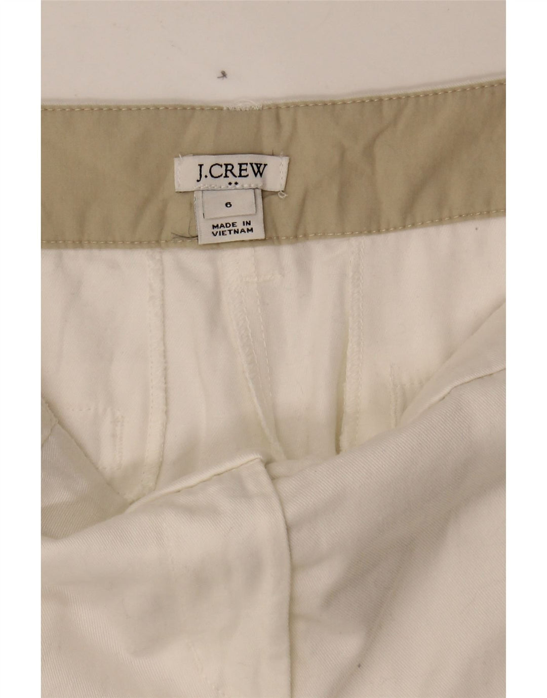 J. CREW Womens Chino Shorts US 6 Medium W32  Off White Cotton Vintage J. Crew and Second-Hand J. Crew from Messina Hembry 