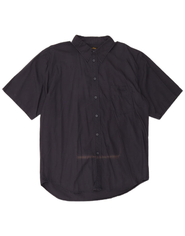 Мужская рубашка Wrangler с коротким рукавом 2XL темно-синяя, хлопок