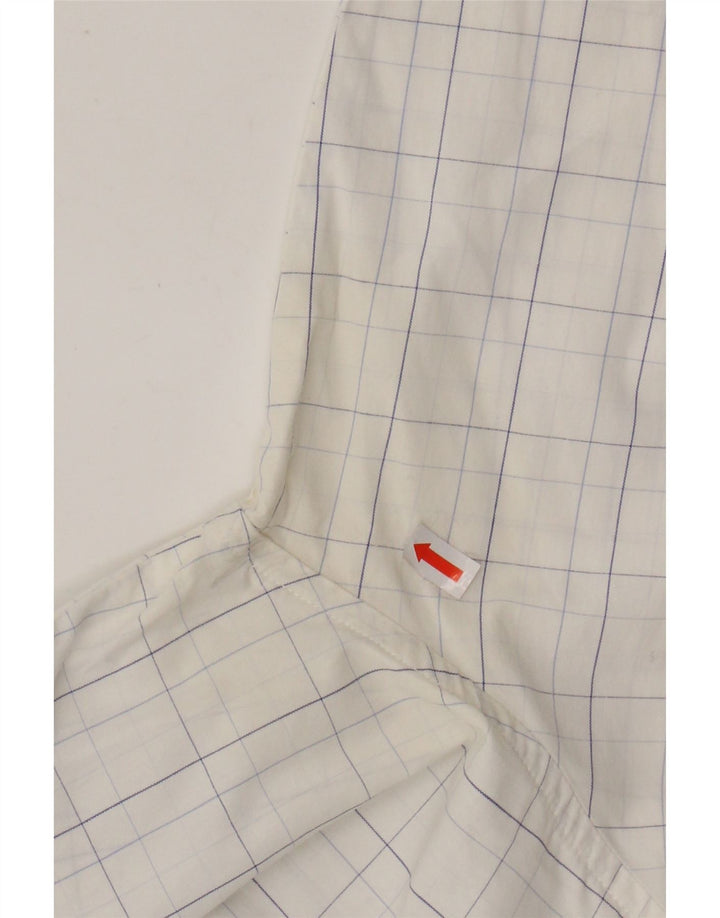 Мужская рубашка BENETTON XL, белая клетка, хлопок