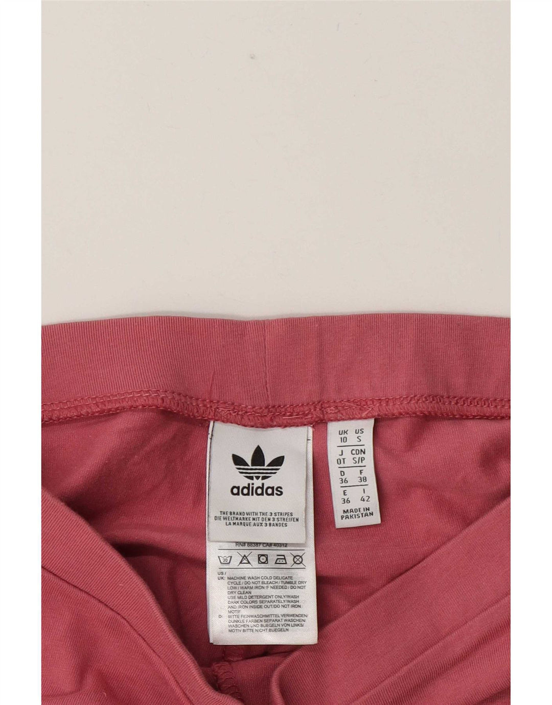 Женские леггинсы Adidas UK 10, маленькие розовые, хлопок