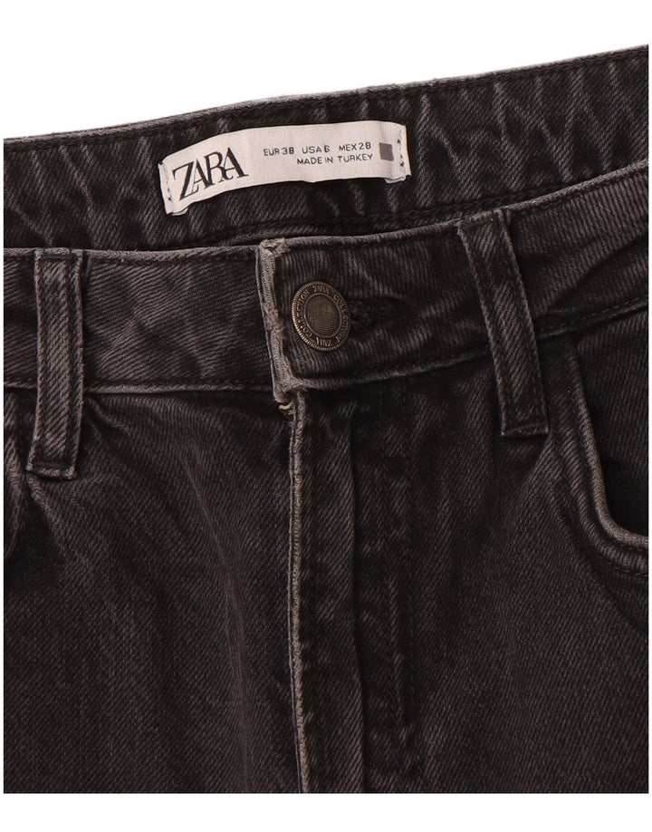 Женские прямые джинсы Zara EU 38 Small W28 L32 Серые