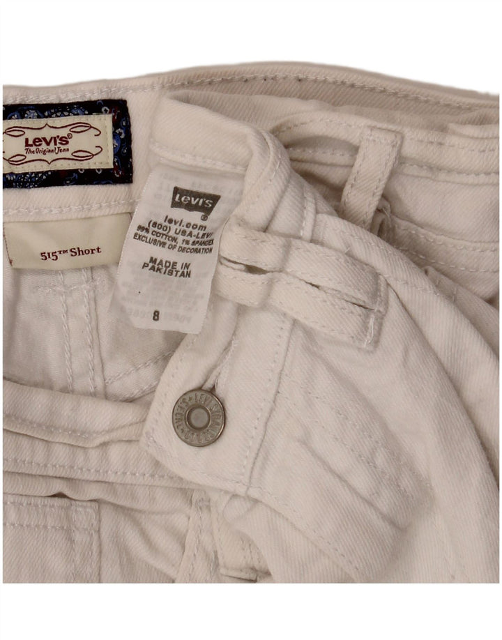 Женские джинсовые шорты LEVI'S 515 US 8 Medium W30 Белый хлопок