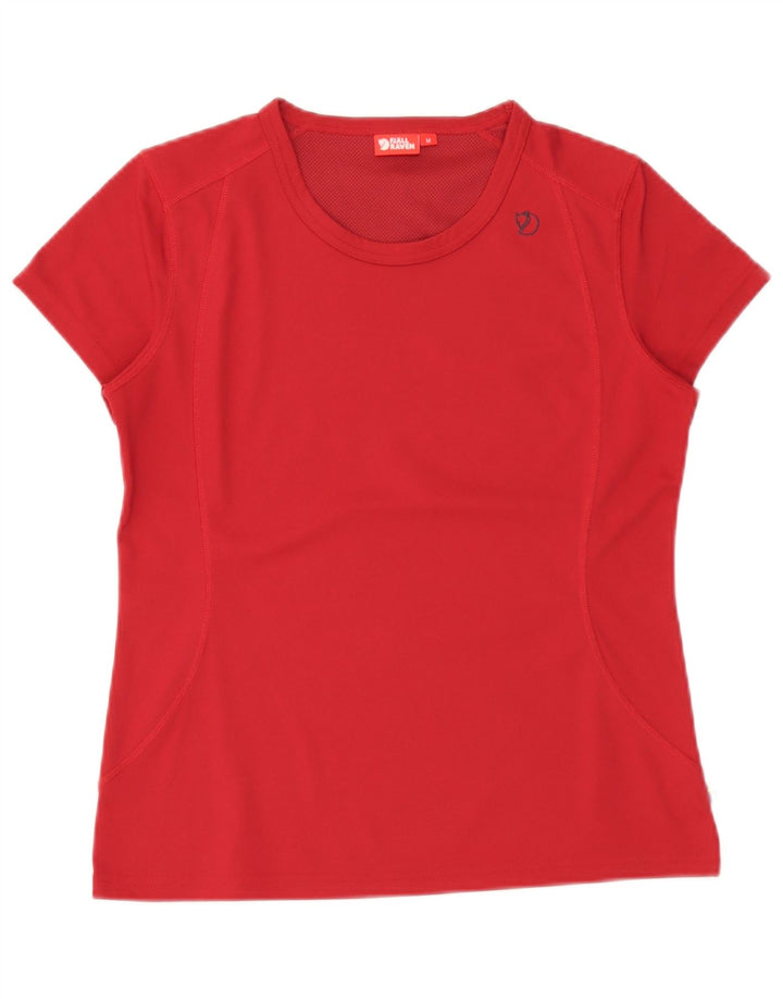 Женская футболка Fjall Raven Top UK 14, средний бордовый полиэстер