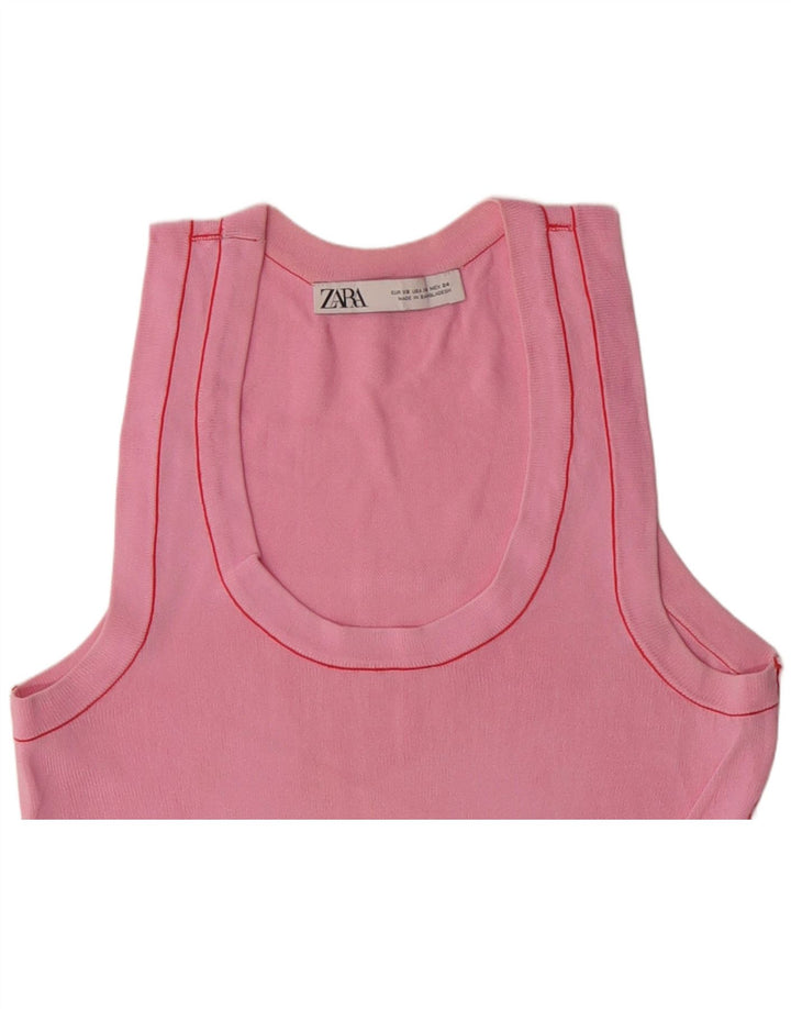 Женский жилет ZARA UK 4 XS, розовый, вискоза