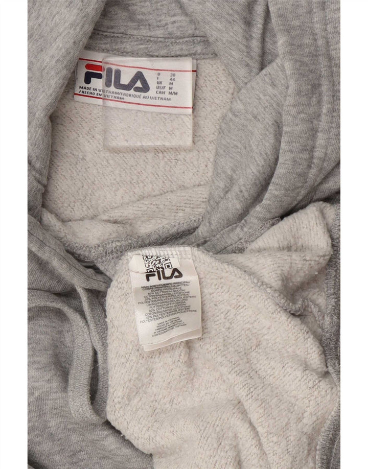 Женский джемпер с капюшоном Fila UK 14, хлопок среднего серого цвета