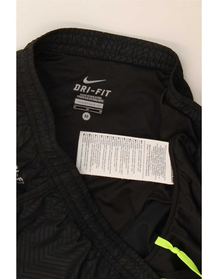 Женские спортивные шорты Nike Dri Fit UK 14, средний черный полиэстер с шевроном