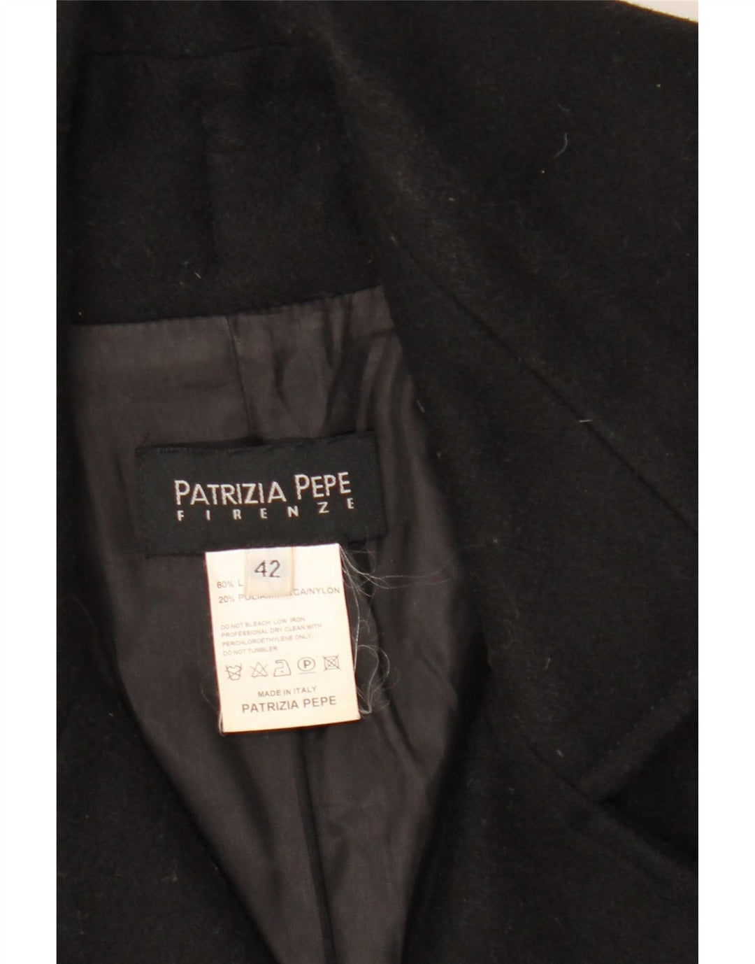 Patrizia Pepe Женское пальто IT 42 Medium Black Wool