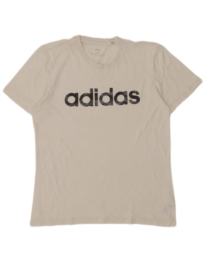 Мужская футболка Adidas с рисунком, маленький белый хлопок