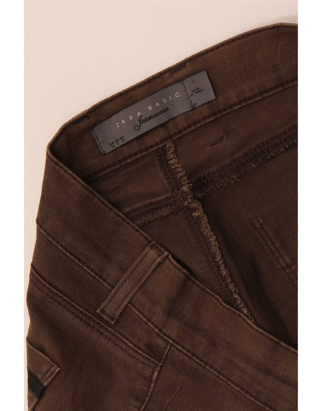 Женские узкие джинсы Zara EU 38 Small W28 L31 Коричневые