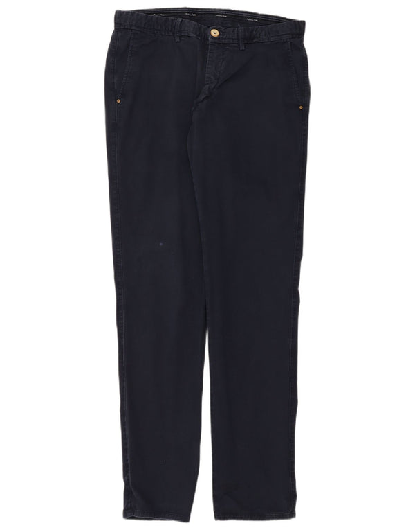 Мужские брюки-чиносы MASSIMO DUTTI Slim Fit EU 42, большие W32 L34, темно-синие