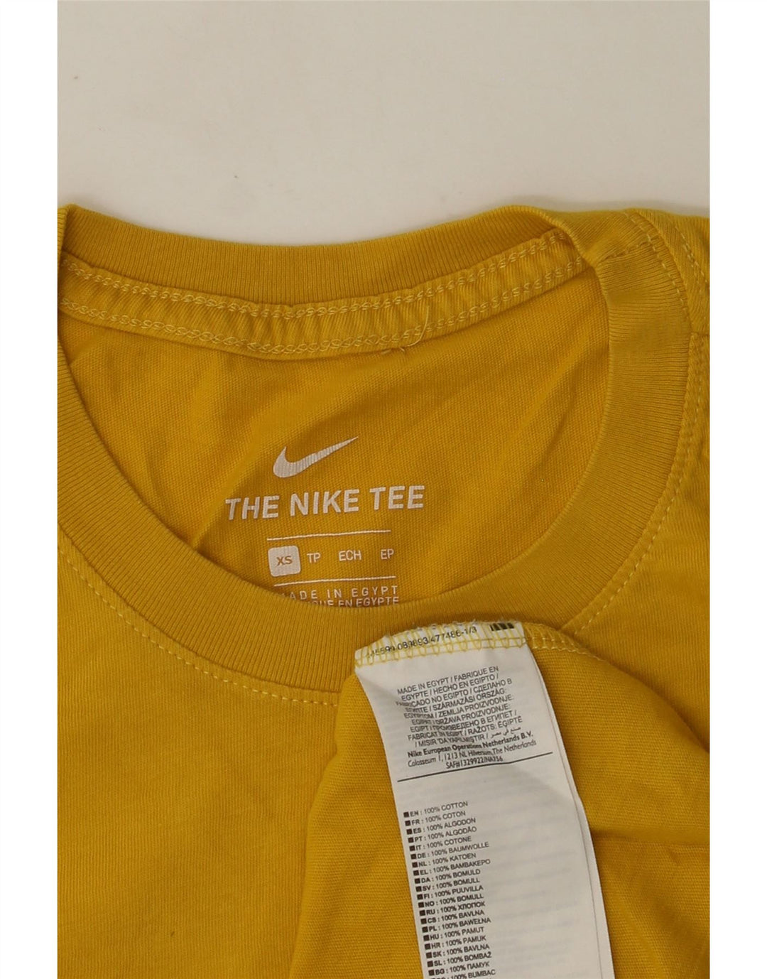 Мужская футболка с рисунком NIKE XS, желтый хлопок