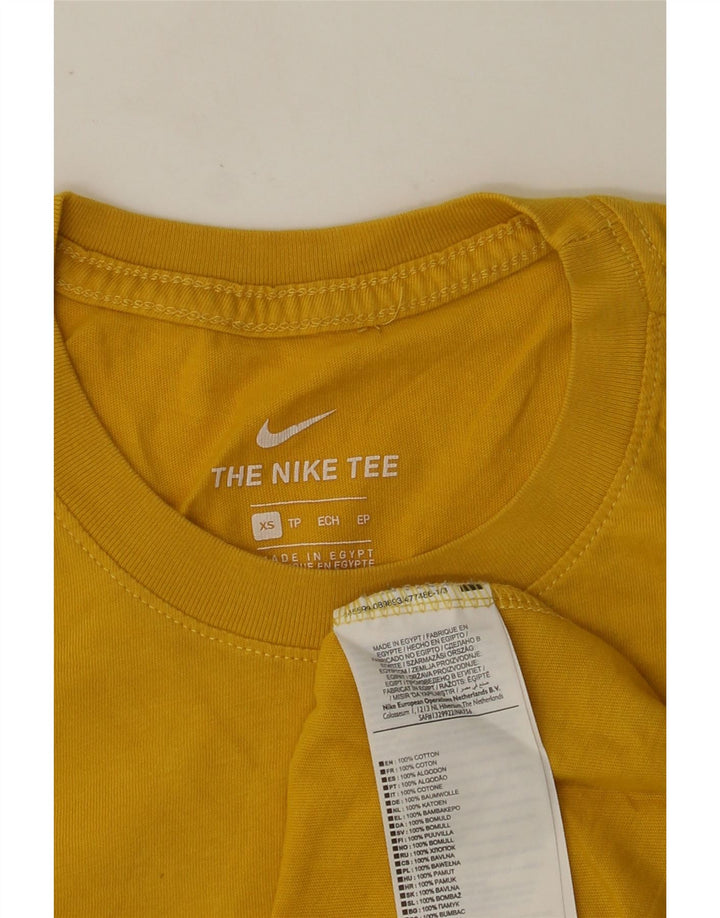 Мужская футболка с рисунком NIKE XS, желтый хлопок
