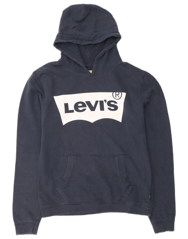 Джемпер с капюшоном Levi's для мальчиков 15-16 лет, темно-синий, цветных блоков