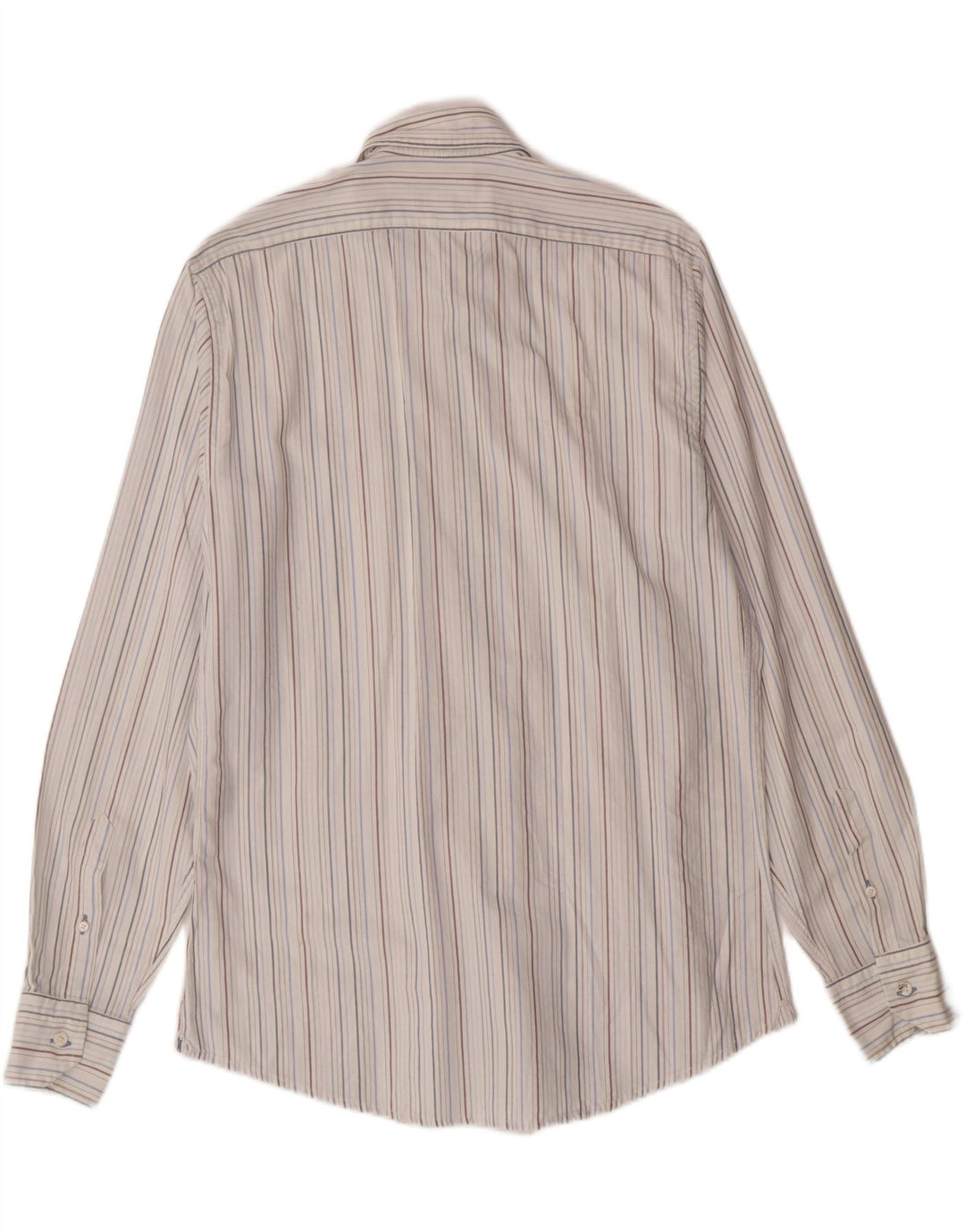 JECKERSON Mens Shirt Large White Striped Cotton