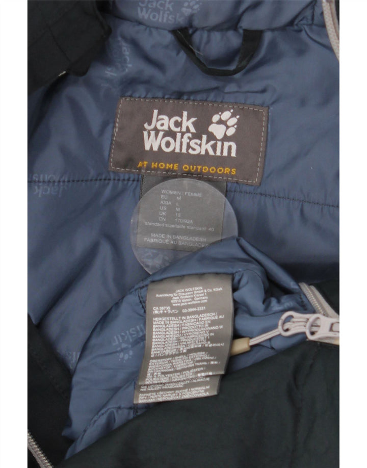 JACK WOLFSKIN Женская ветровка с капюшоном UK 12 Средний Темно-Синий