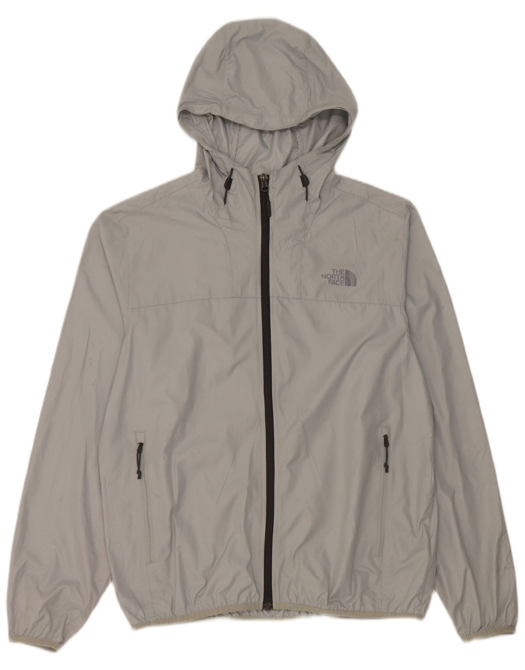Мужская дождевик с капюшоном The North Face UK 38, полиэстер среднего серого цвета