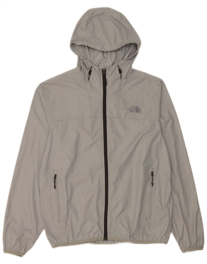 Мужская дождевик с капюшоном The North Face UK 38, полиэстер среднего серого цвета