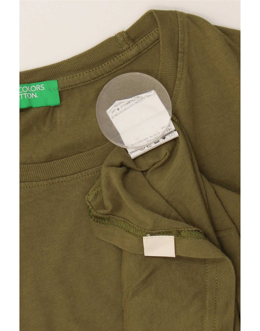 Мужская футболка Benetton Top XL Хаки Хлопок