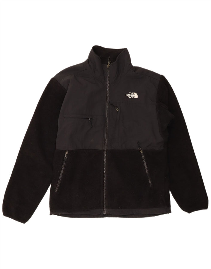 Мужская флисовая куртка THE NORTH FACE UK 38, средний черный полиэстер с цветными блоками