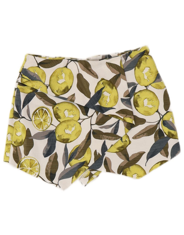 Женские шорты Topshop с абстрактным узором UK 4 XS W24, зеленые с цветочным принтом
