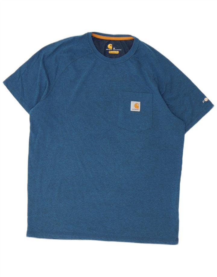 Мужская футболка свободного кроя CARHARTT, верх из полиэстера среднего размера, синий