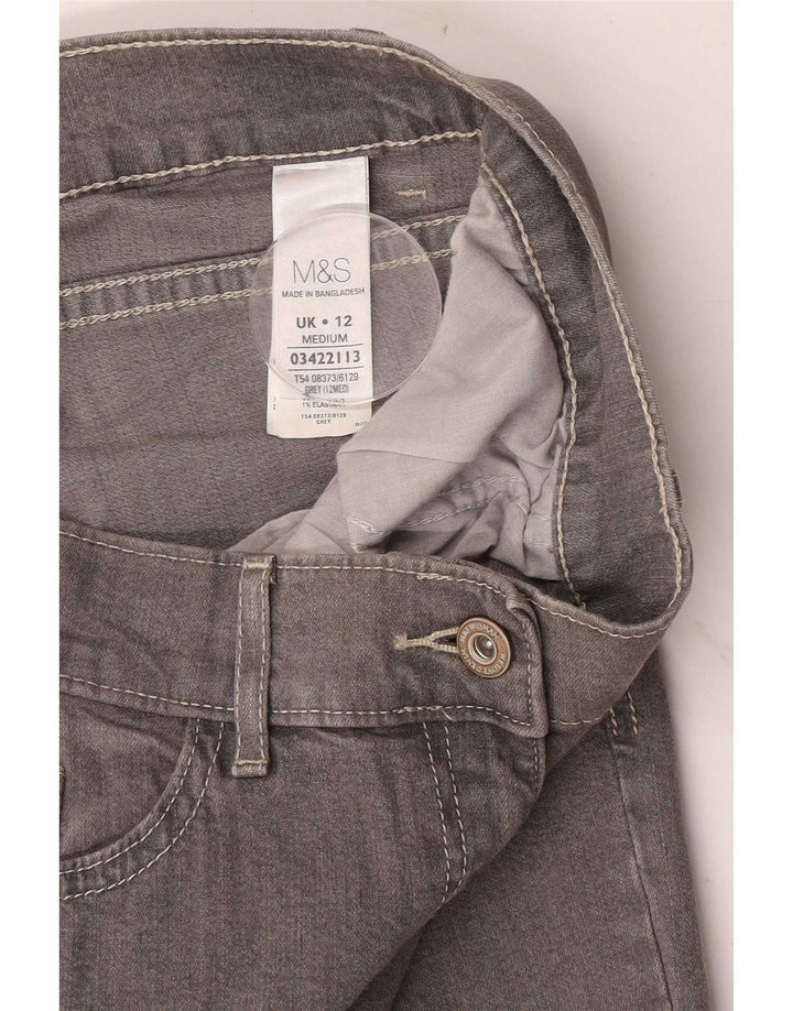 Женские прямые джинсы Marks & Spencer UK 12 Medium W30 L28 Серые хлопковые