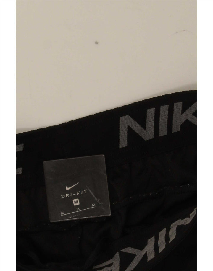 Мужские спортивные шорты Nike Dri Fit среднего размера, черные с цветными блоками