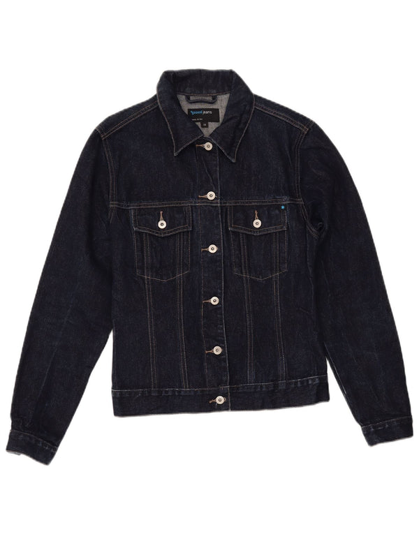 ВИНТАЖНАЯ женская джинсовая куртка EU 38, средний темно-синий хлопок