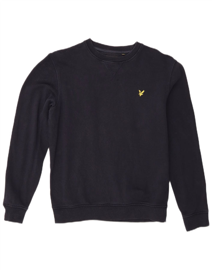 Мужской свитшот Lyle & Scott, маленький темно-синий хлопковый джемпер
