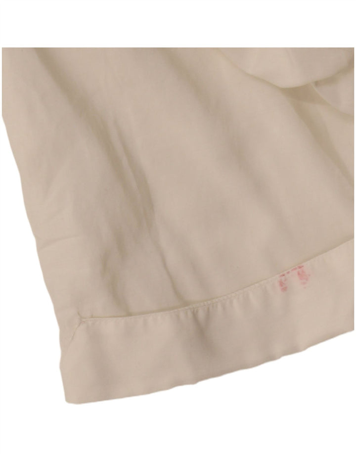 Винтажная женская блузка-рубашка с коротким рукавом, Великобритания, 18 XL, белая