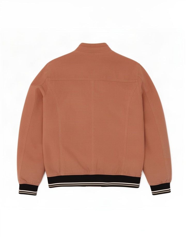 Мужская куртка-бомбер Zara UK 38, полиэстер среднего розового цвета