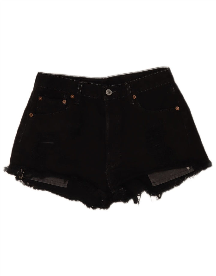 Женские джинсовые шорты Levi's W28, средние, черные