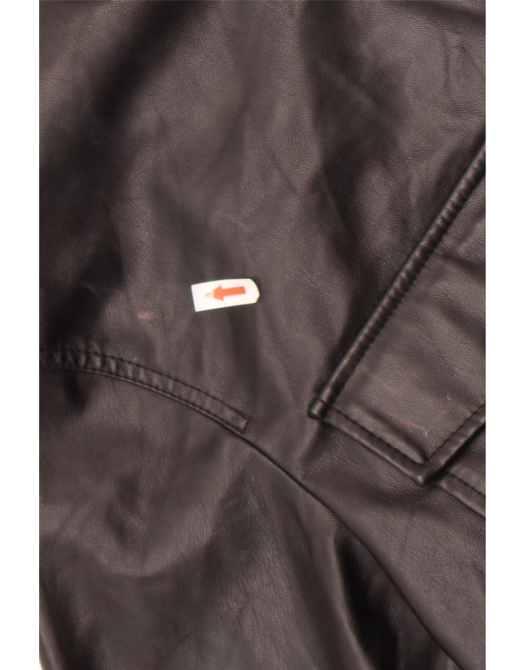 Женская рубашка из искусственной кожи Zara UK 14, средний черный полиэстер