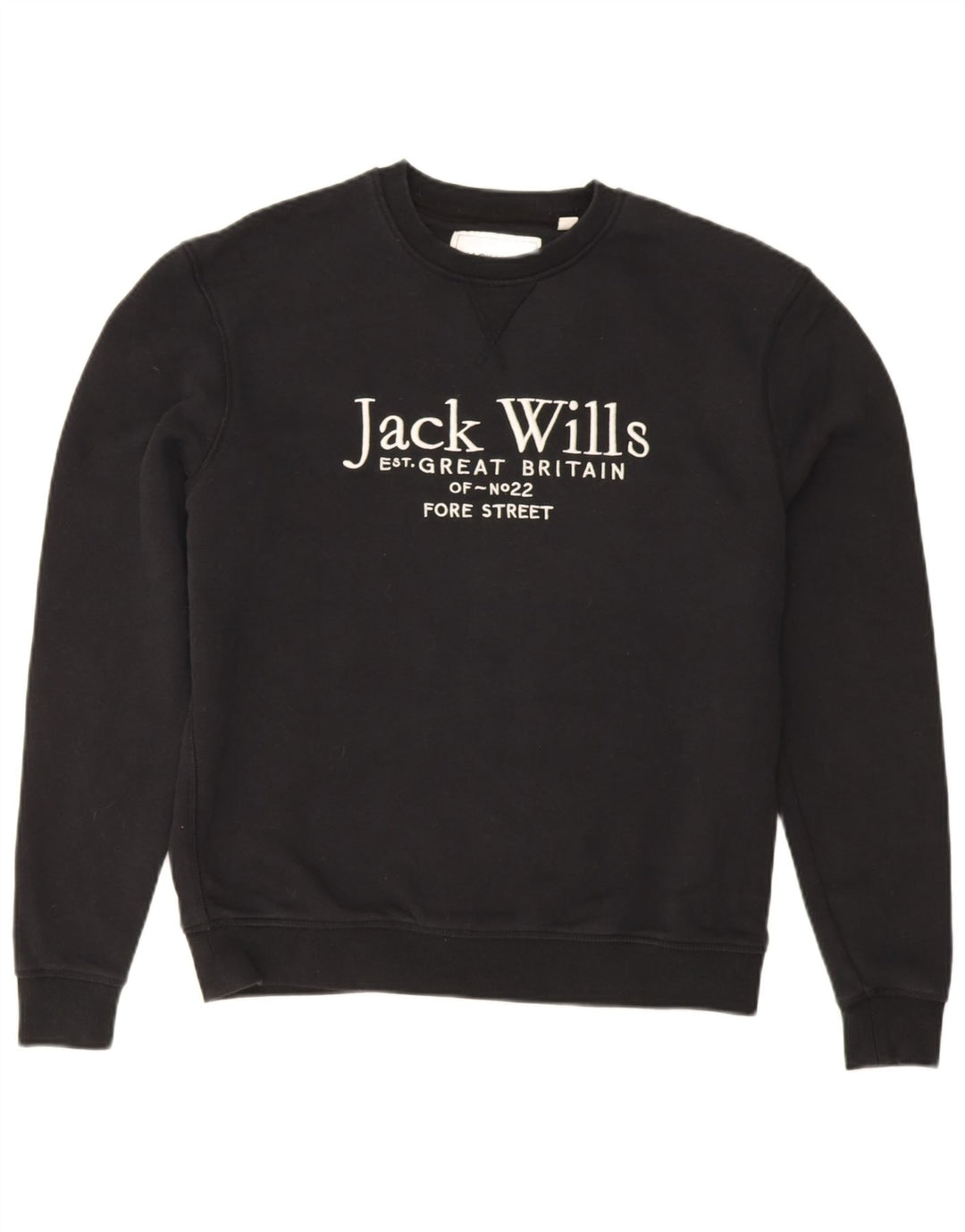Мужской свитшот с рисунком Jack Wills, маленький черный хлопковый джемпер