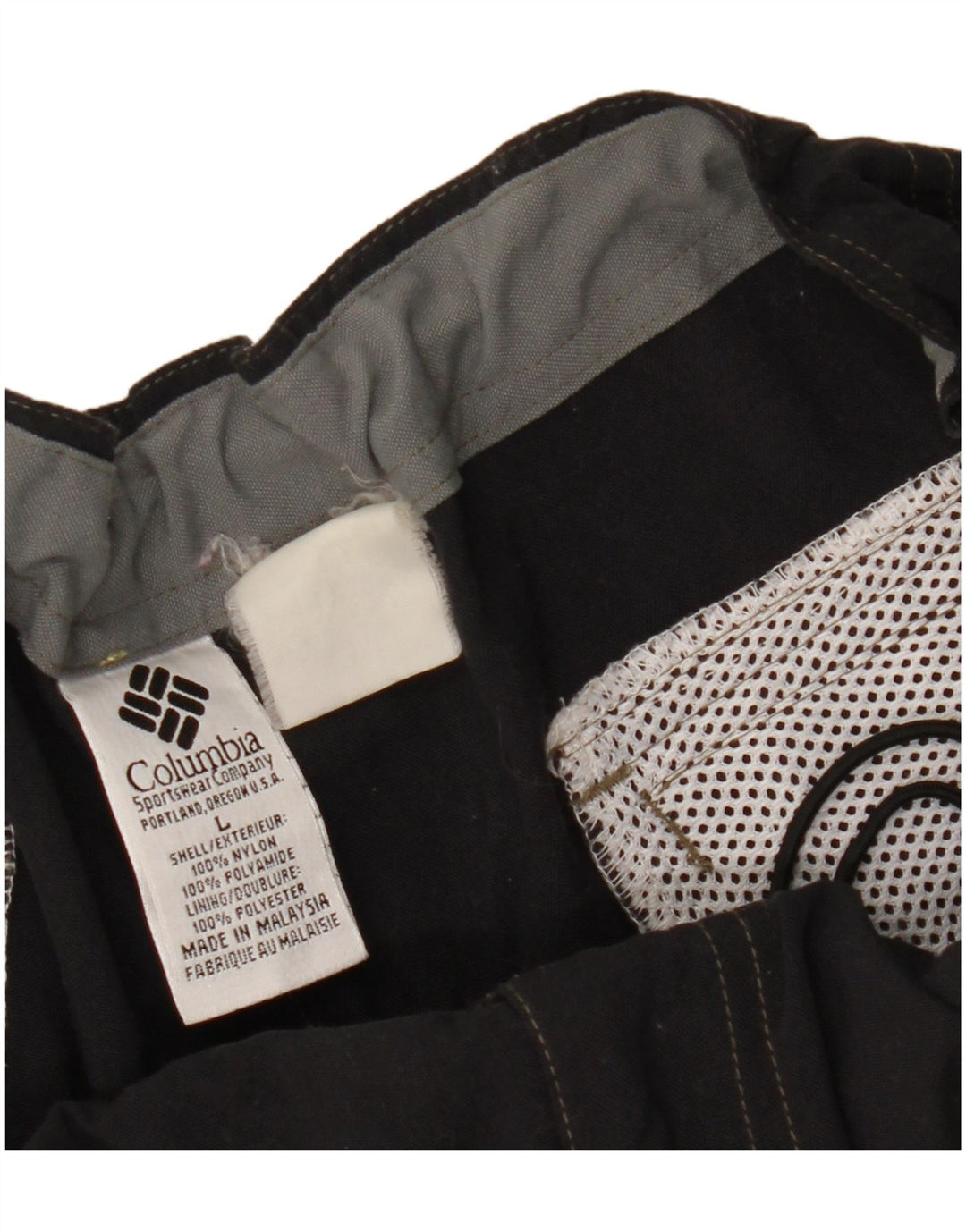 COLUMBIA Мужские брюки-ветровки, большие черные нейлоновые брюки