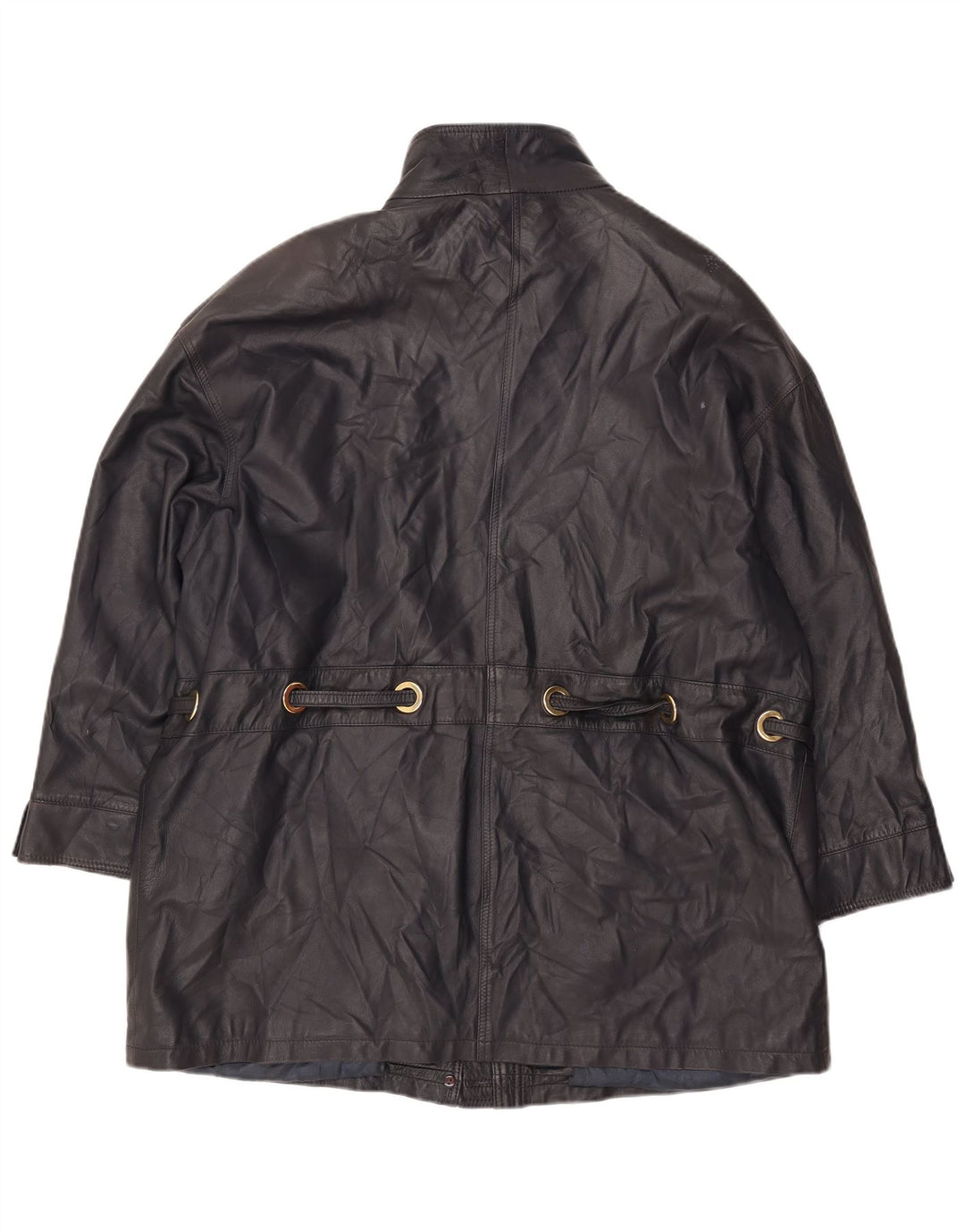 Женская кожаная куртка PER ME UK 22 2XL, черная кожа