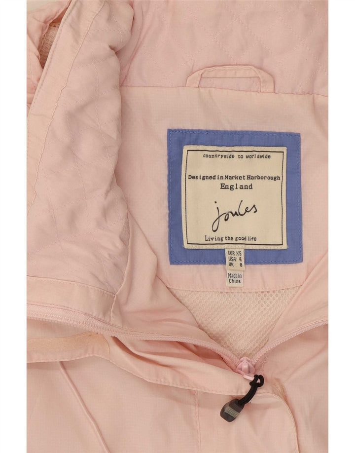 Joules Женская оверсайз-дождевик с капюшоном UK 8 Маленький Розовый