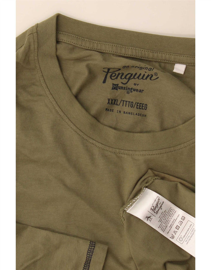 Мужская футболка Penguin Top 3XL, зеленый хлопок