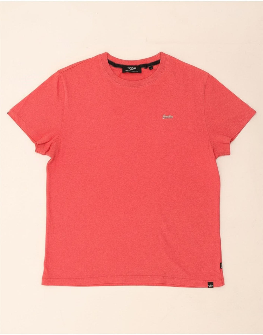 SUPERDRY Mens T-Shirt Top Large Red Cotton