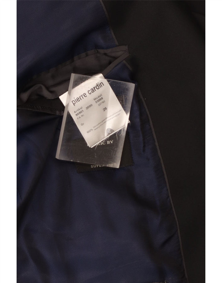 Мужской пиджак Pierre Cardin на 1 пуговице UK 40, большой черный из натуральной шерсти