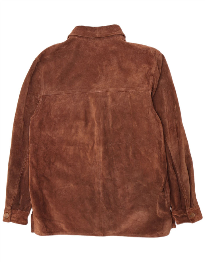Винтажная мужская замшевая рубашка IT 50 Medium Brown