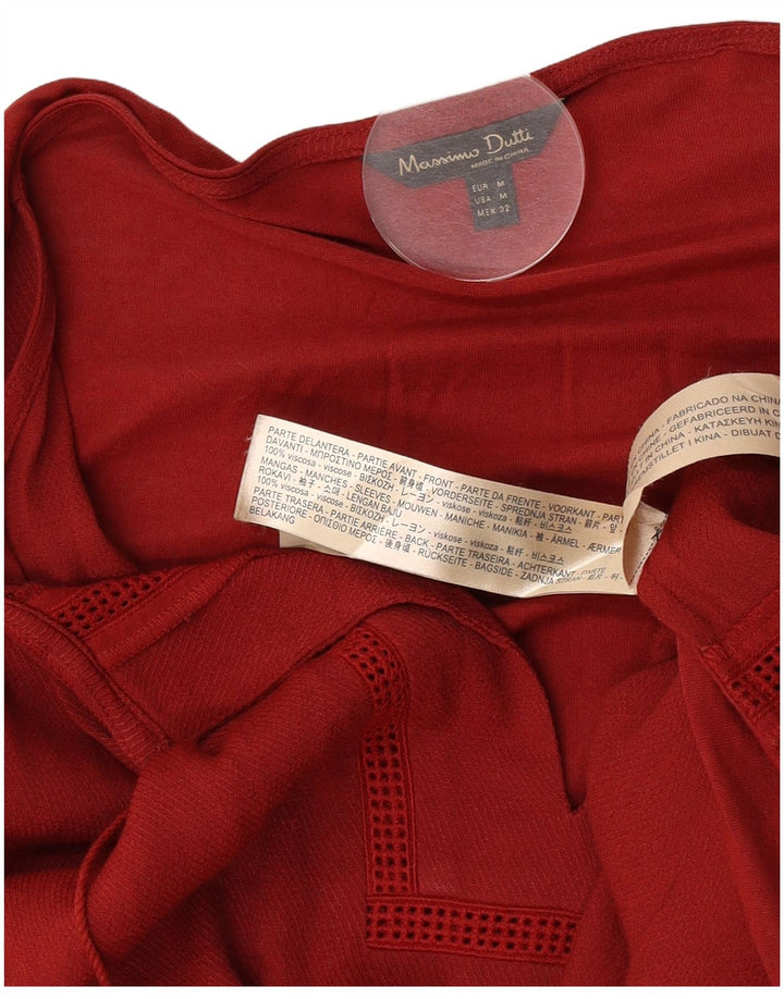 Женская туника Massimo Dutti с рукавом 3/4 UK 14, средний бордовый вискоза