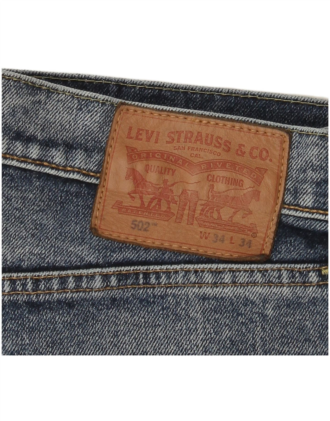 Мужские джинсовые шорты Levi's 502 W34, большие синие, хлопок