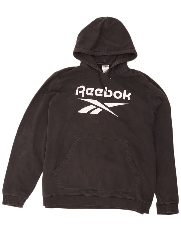 Мужской джемпер с капюшоном Reebok 2XL, черный хлопок