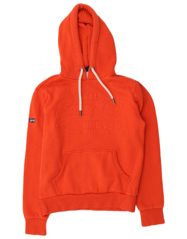 Мужской джемпер с капюшоном Superdry, маленький оранжевый, хлопок