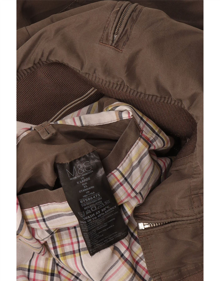 Мужской бомбер Marks & Spencer UK 42 XL Серый Полиэстер