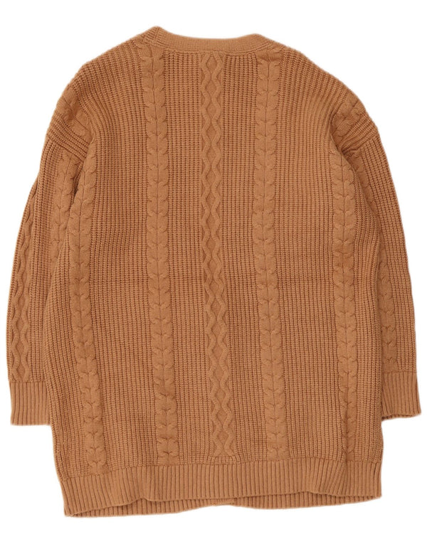 Женский кардиган с рукавом 3/4 Dkny, Великобритания, 18 XL, бежевый, вискоза