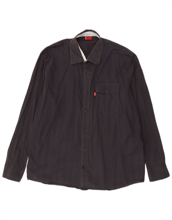 Мужская рубашка Levi's XL серая, хлопок