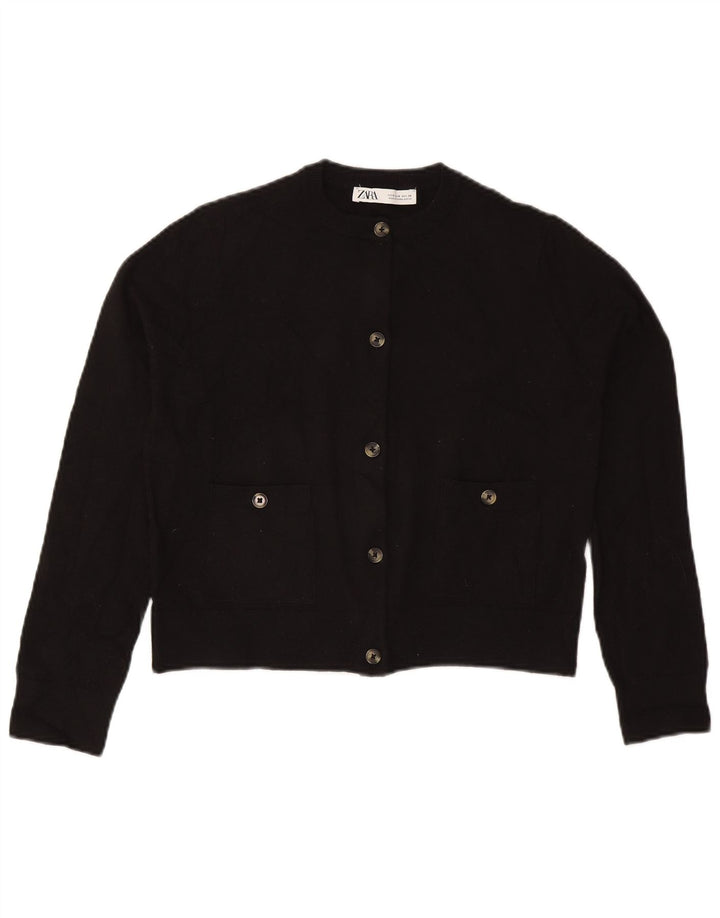 Женский укороченный кардиган Zara UK 10, маленький черный