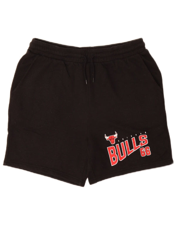 NBA Boys Chicago Bulls Graphic Sport Shorts 15-16 Years Black Cotton